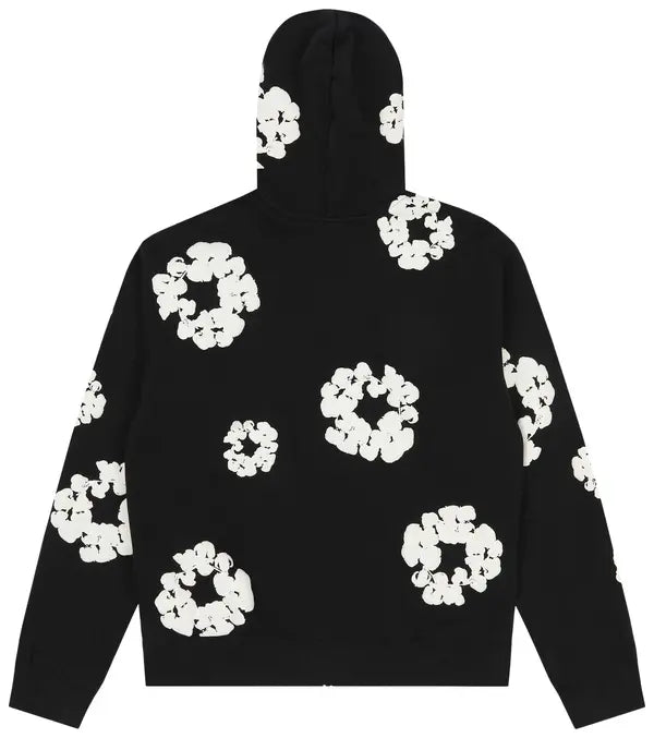 Denim Tears Rhinestone Cotton Wreath Zip Hoodie