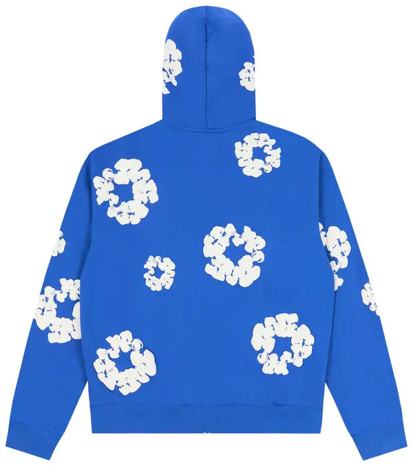 Denim Tears Rhinestone Cotton Wreath Zip Hoodie