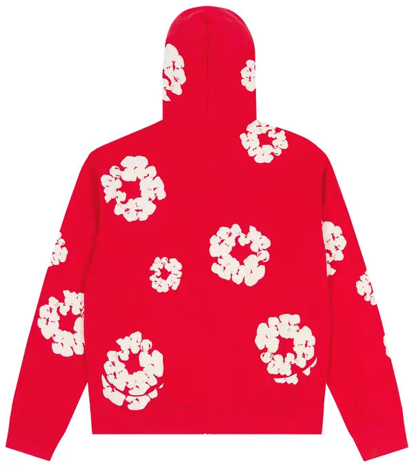 Denim Tears Rhinestone Cotton Wreath Zip Hoodie
