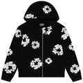Denim Tears Rhinestone Cotton Wreath Zip Hoodie