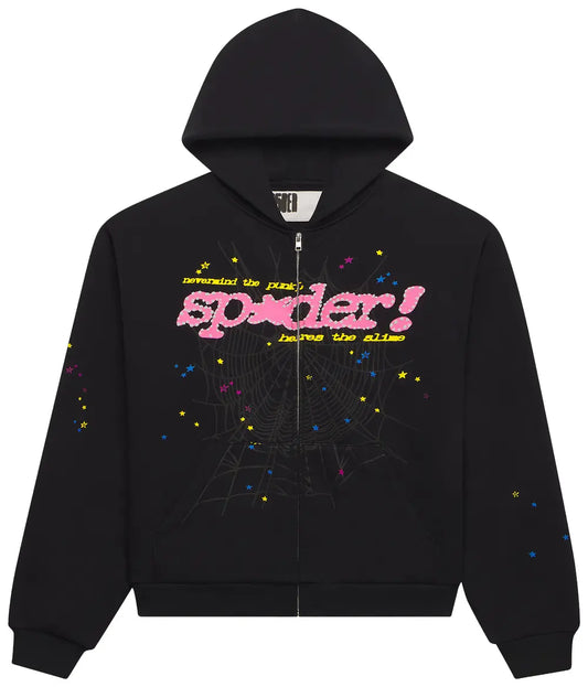(UPCOMING)Sp5der Punk V2 Zip Up 'Black'