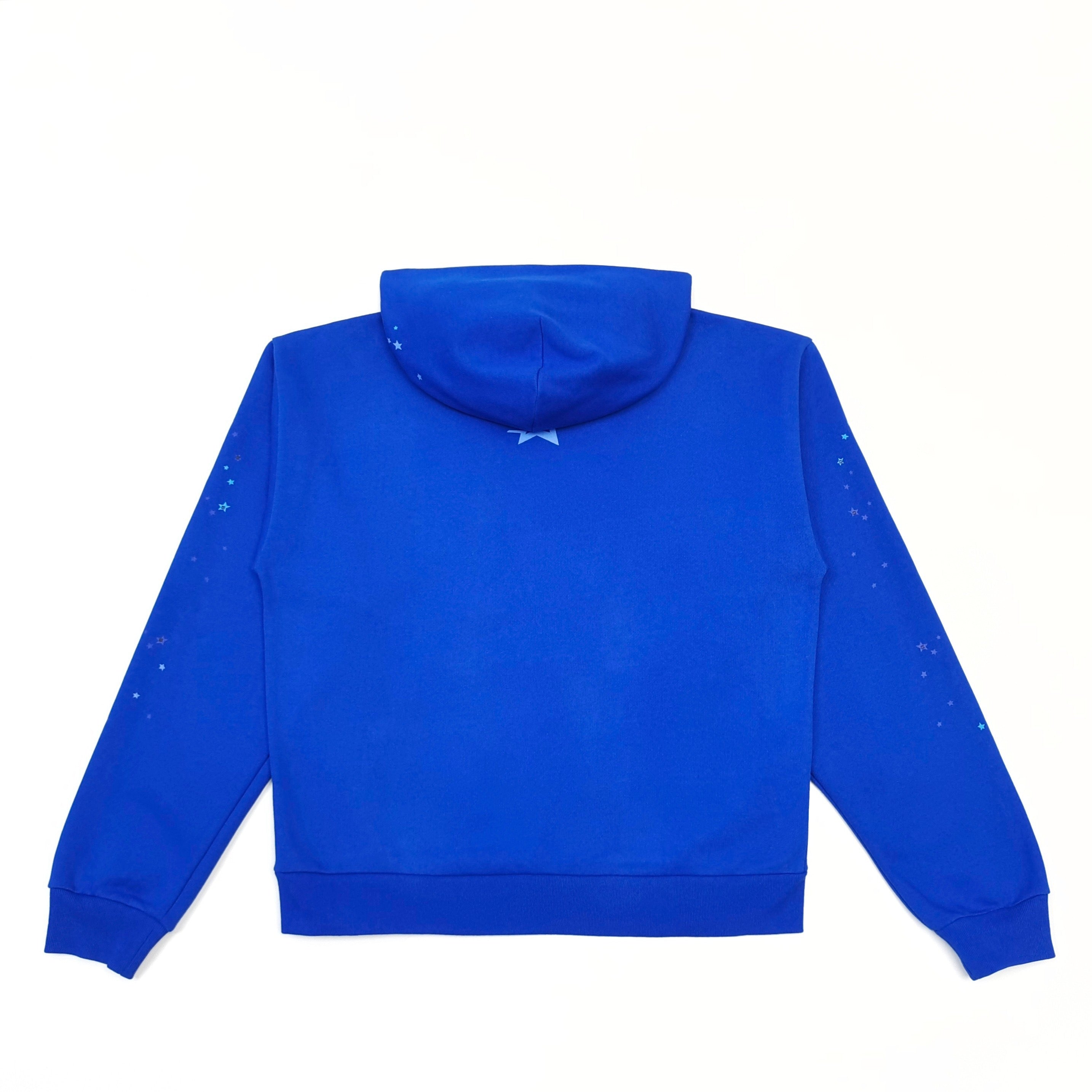Sp5der Rhinestone Punk V2 Hoodie 'Blue'