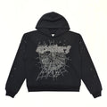 Sp5der Rhinestone Punk V2 Hoodie 'Black'