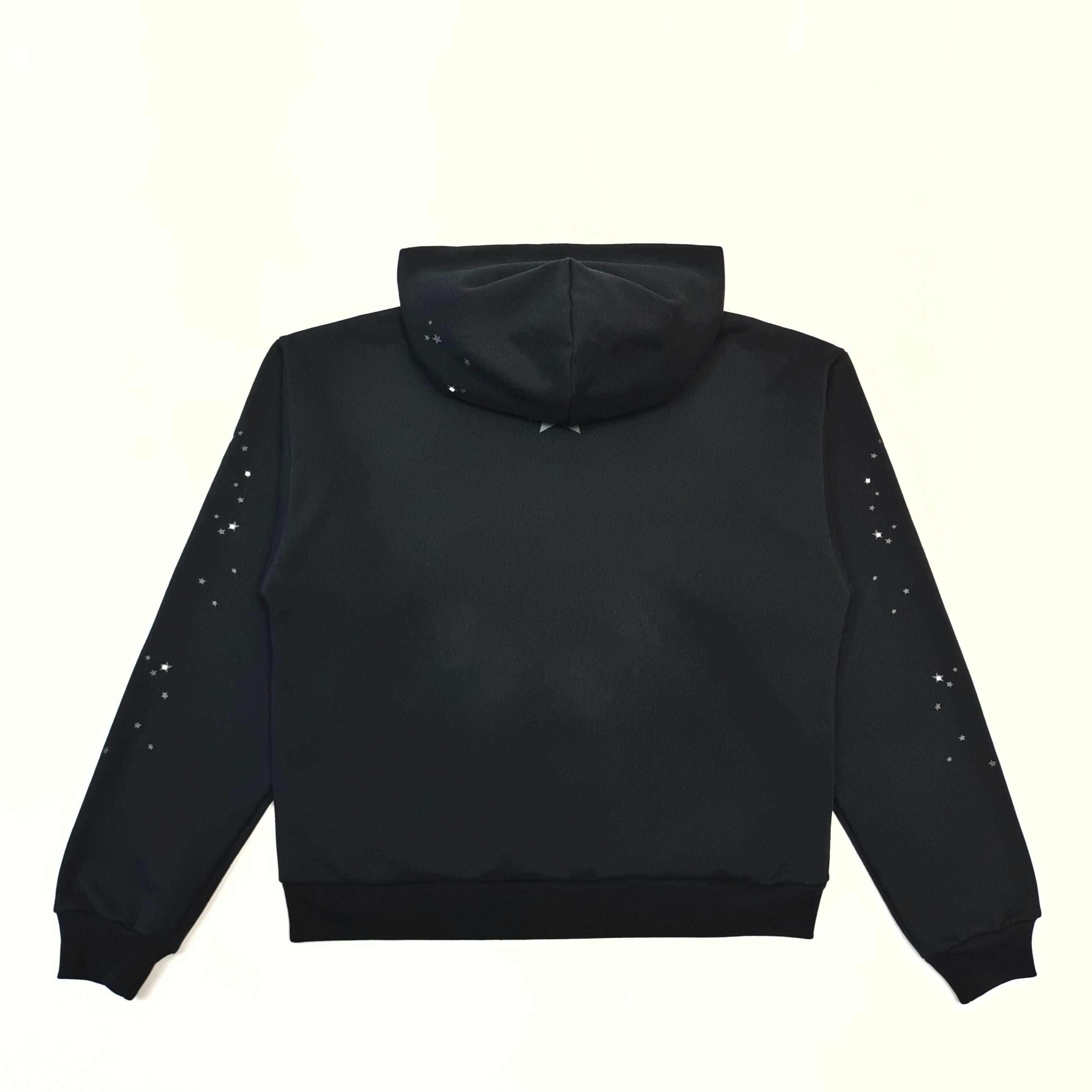 Sp5der Rhinestone Punk V2 Hoodie 'Black'