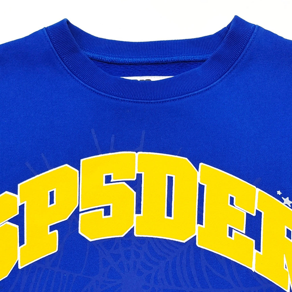Sp5der Varsity Web Crewneck 'Blue'