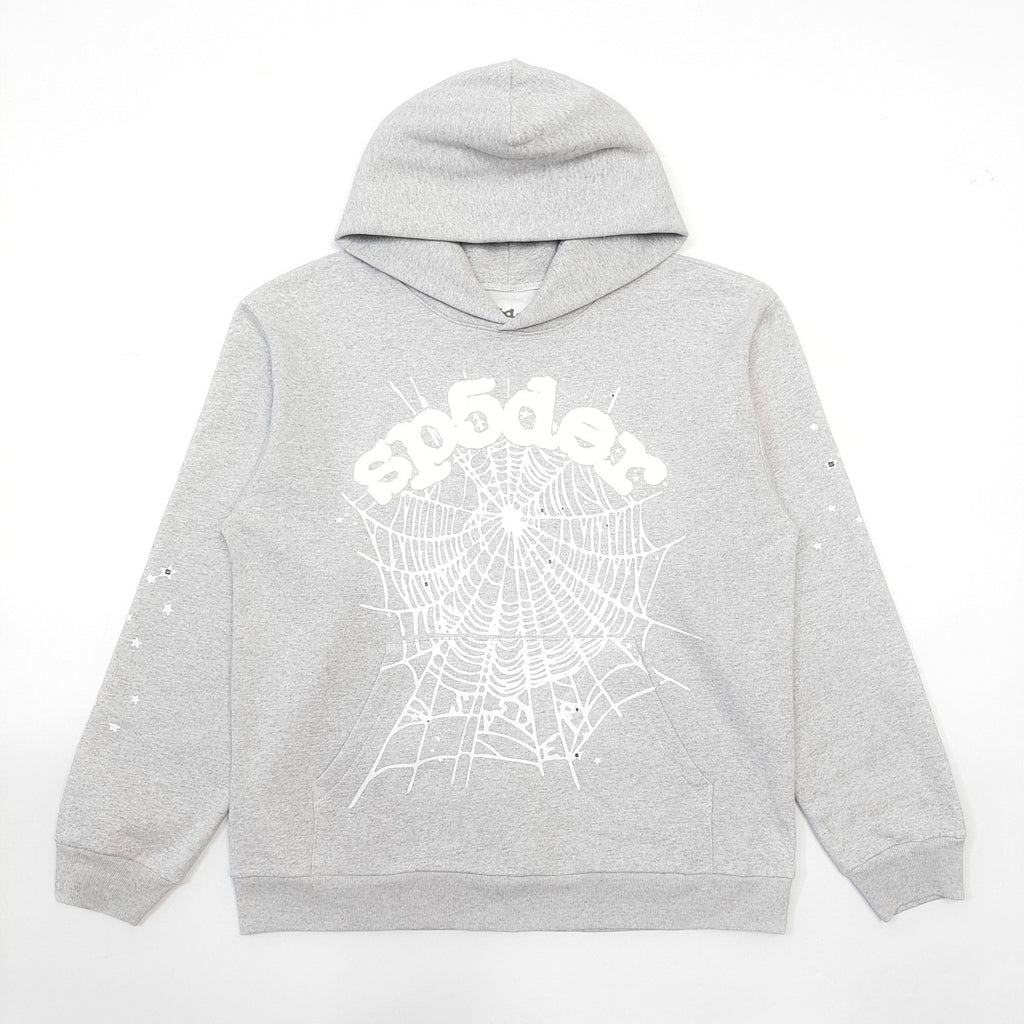 Sp5der OG Web Hoodie 'Heather Grey'