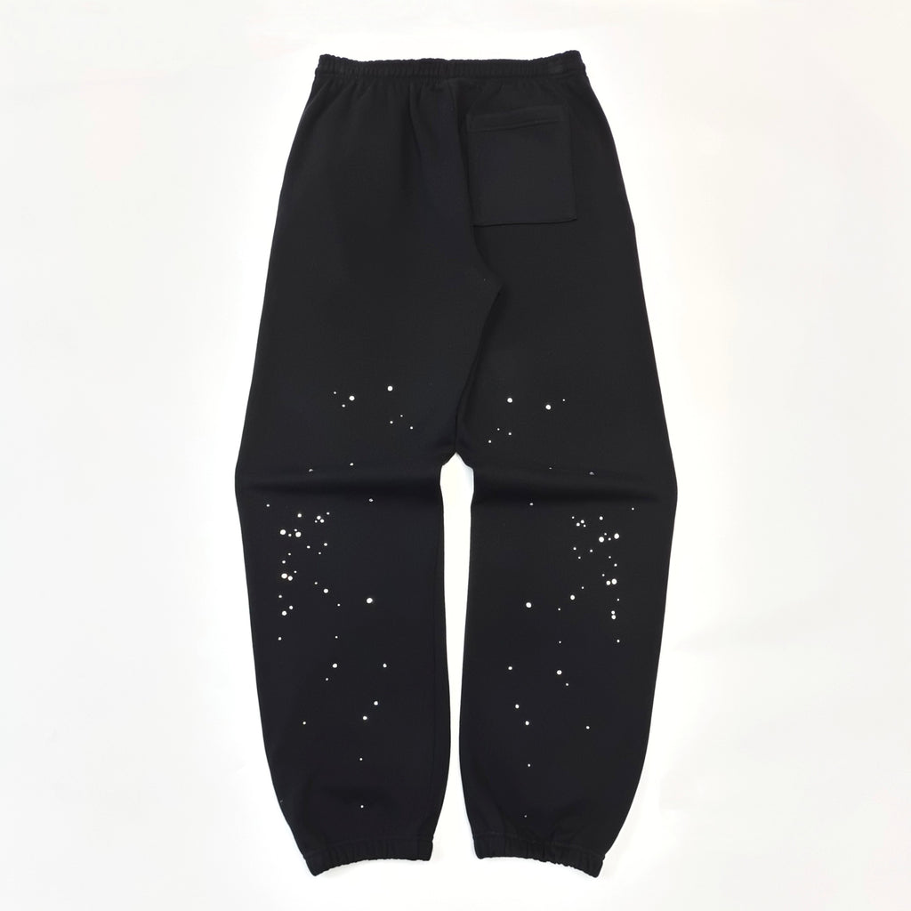 Sp5der Rhinestone Silk Sweatpant 'Black'