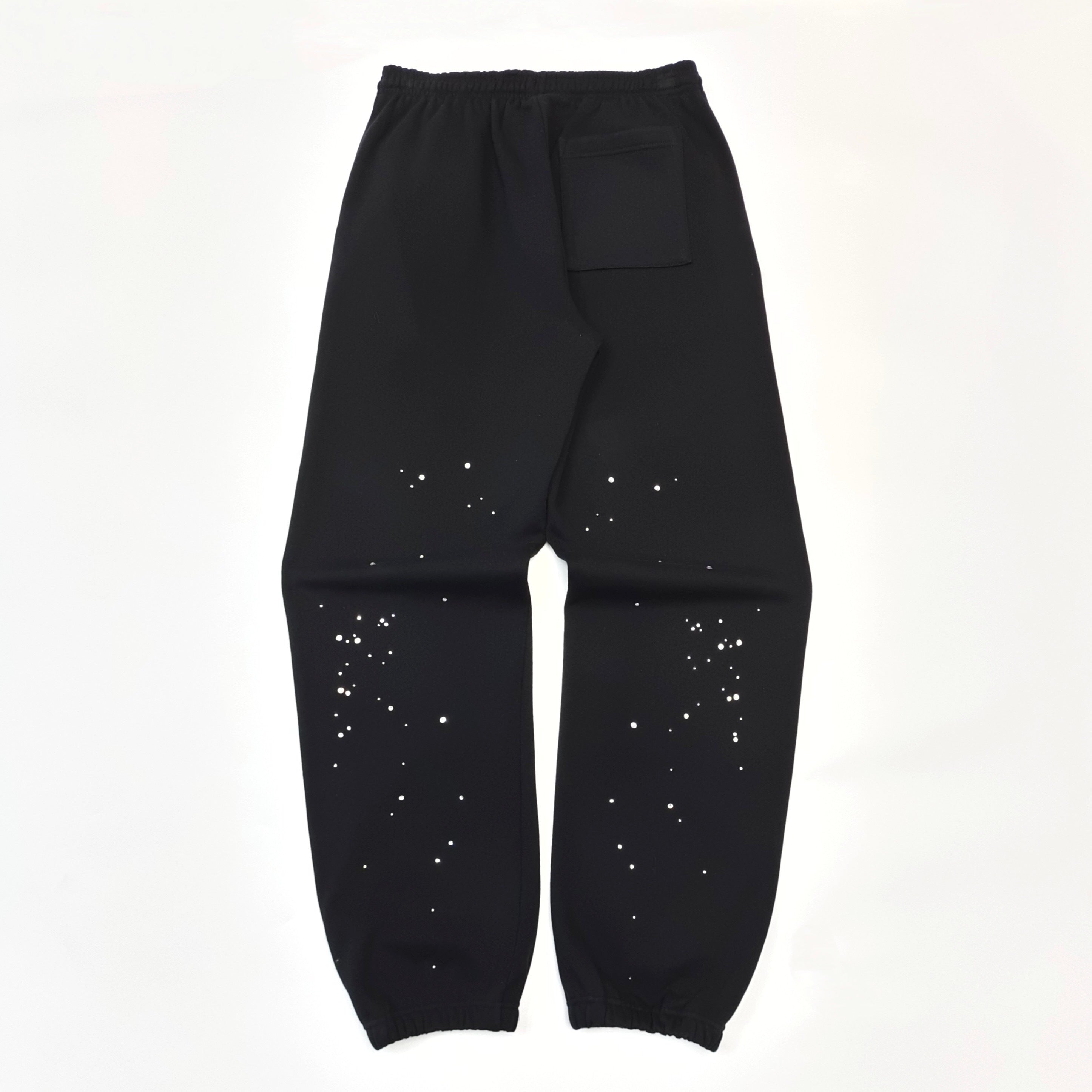 Sp5der Rhinestone Silk Sweatpant 'Black'