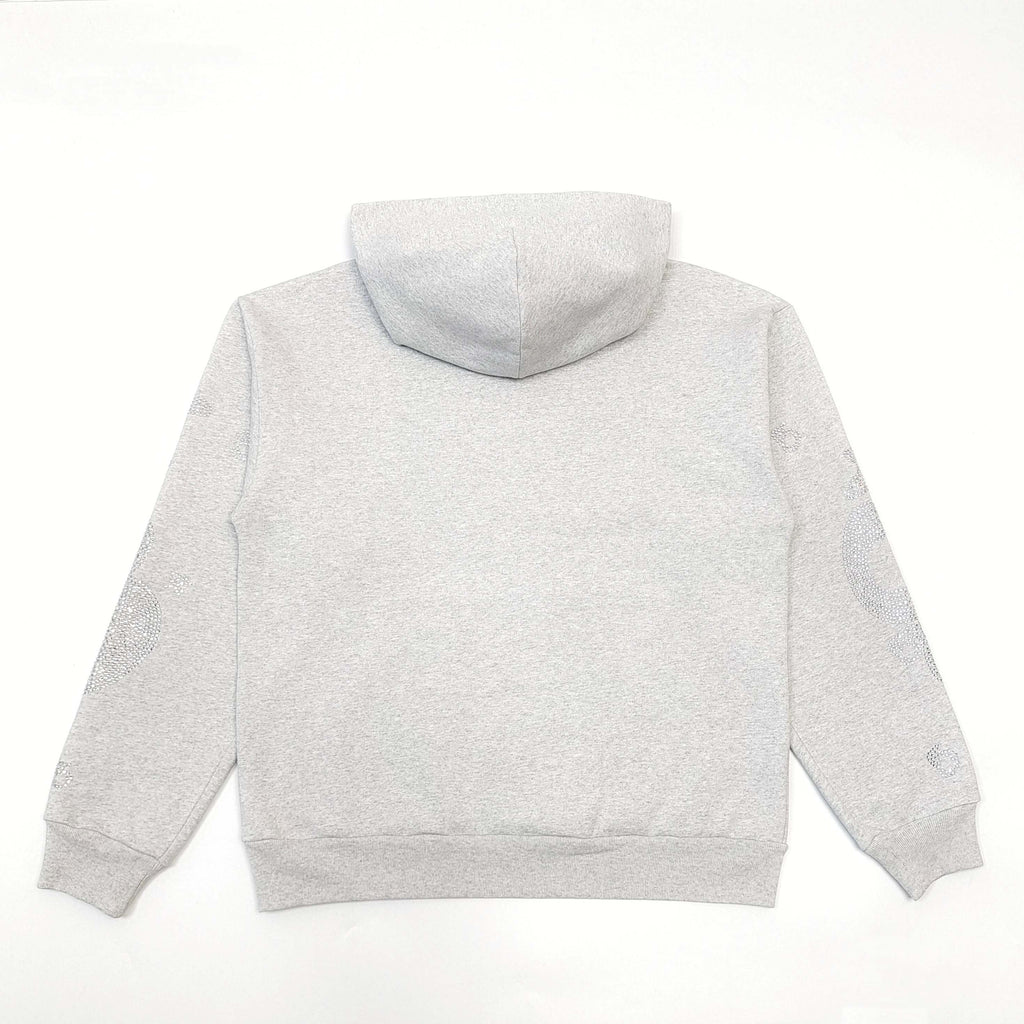 Sp5der Rhinestone Beluga Hoodie 'Heather Grey'