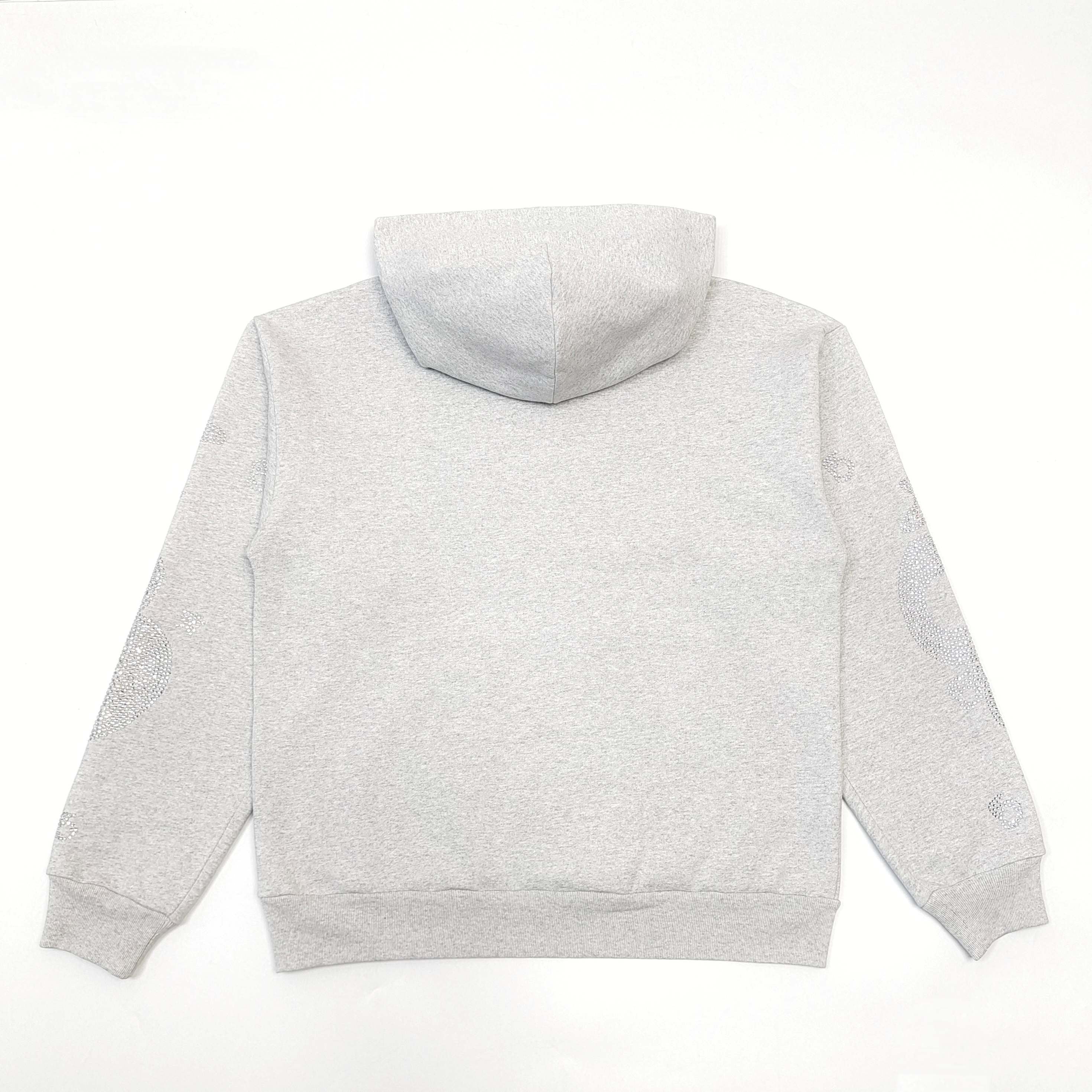 Sp5der Rhinestone Beluga Hoodie 'Heather Grey'