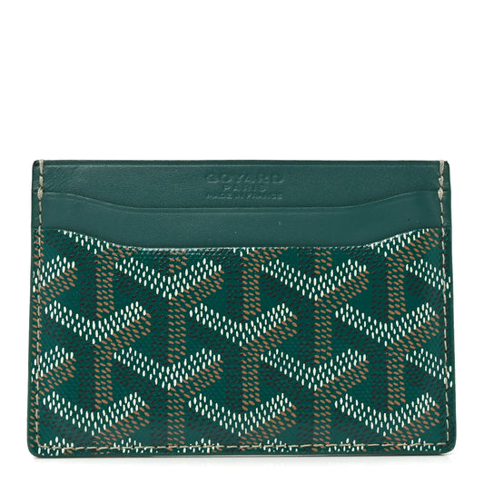 Green Goyard card holder