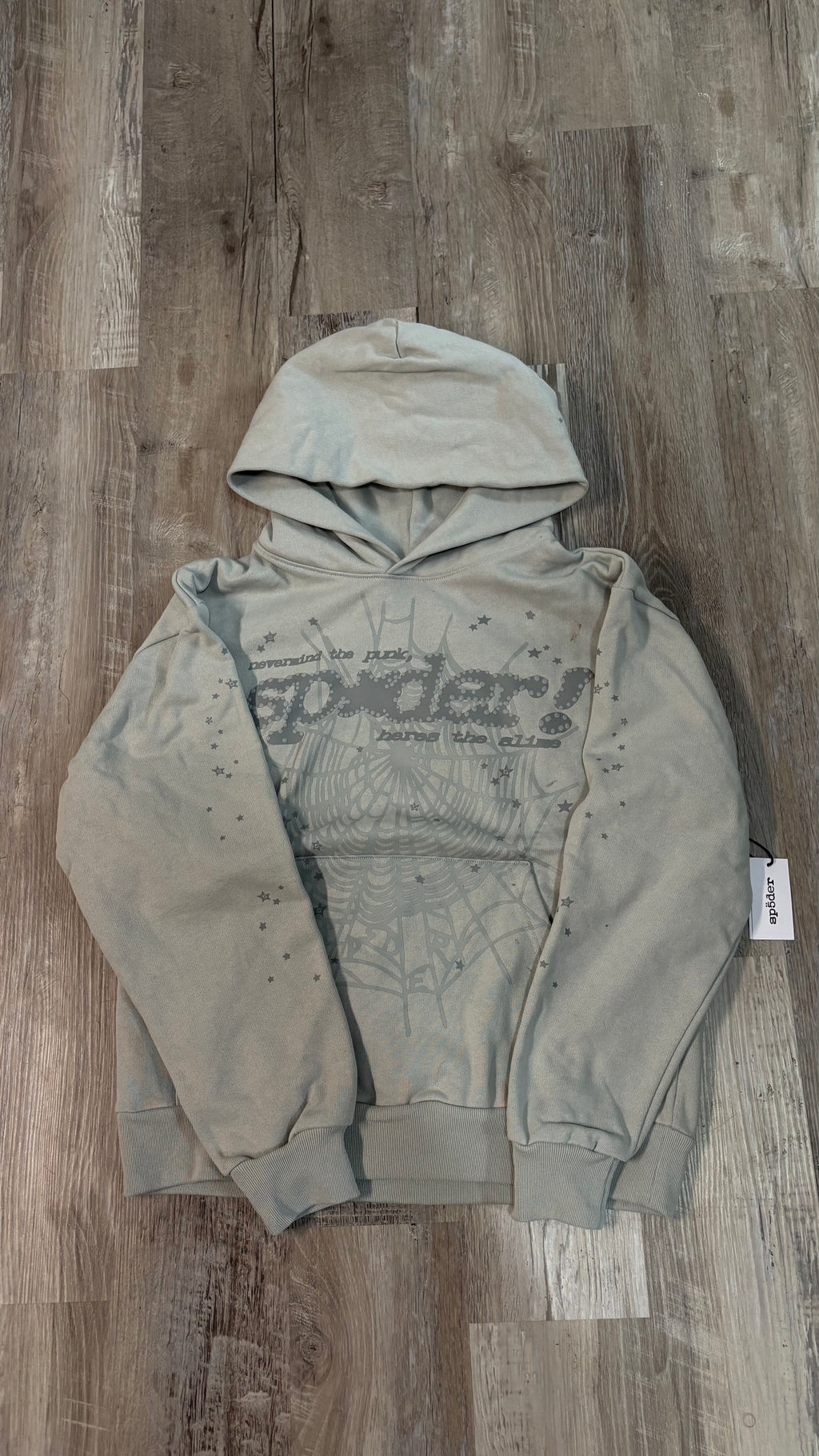 Sp5der Tonal Punk V2 Hoodie 'Sport Grey'