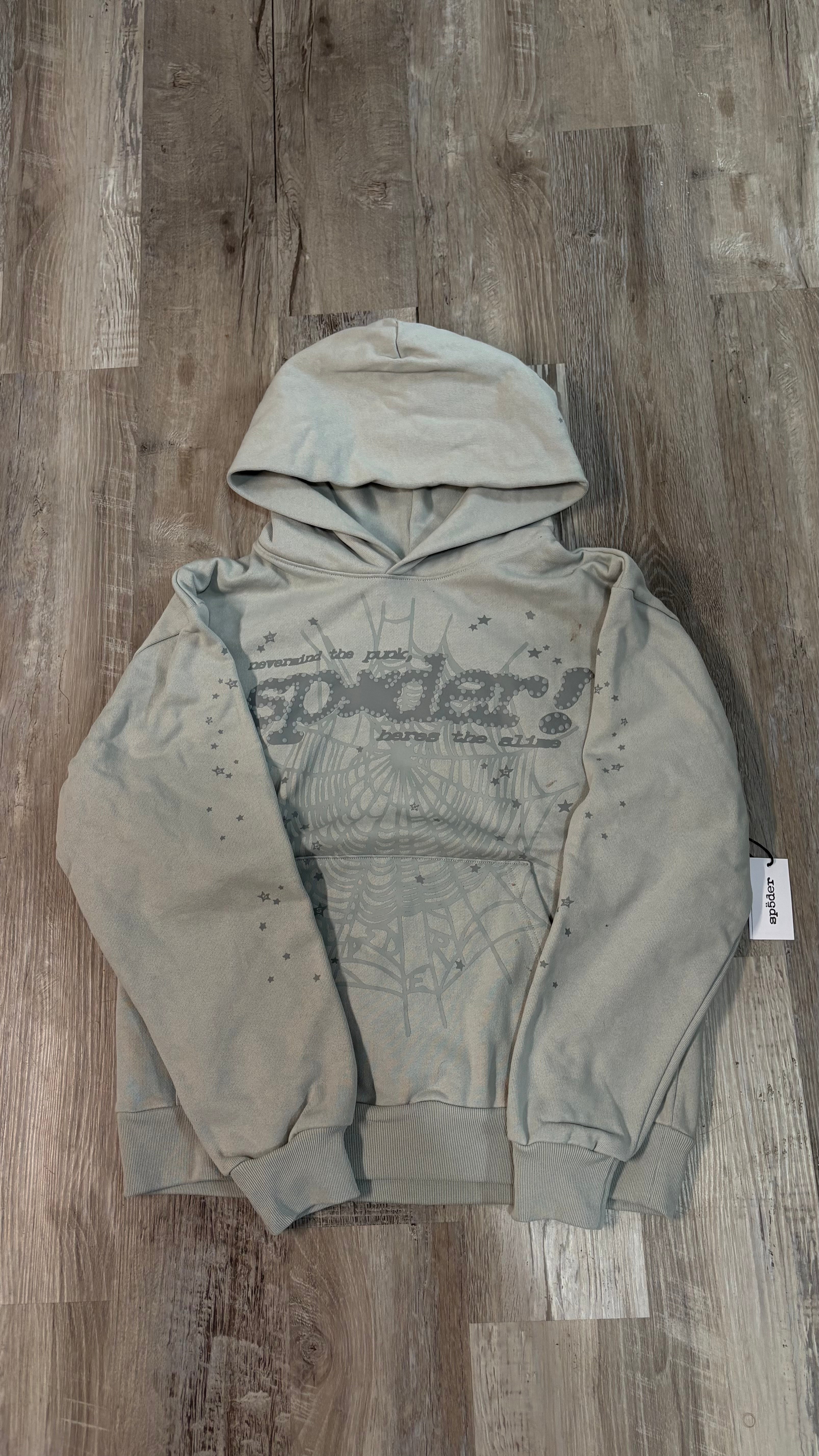 Sp5der Tonal Punk V2 Hoodie 'Sport Grey'