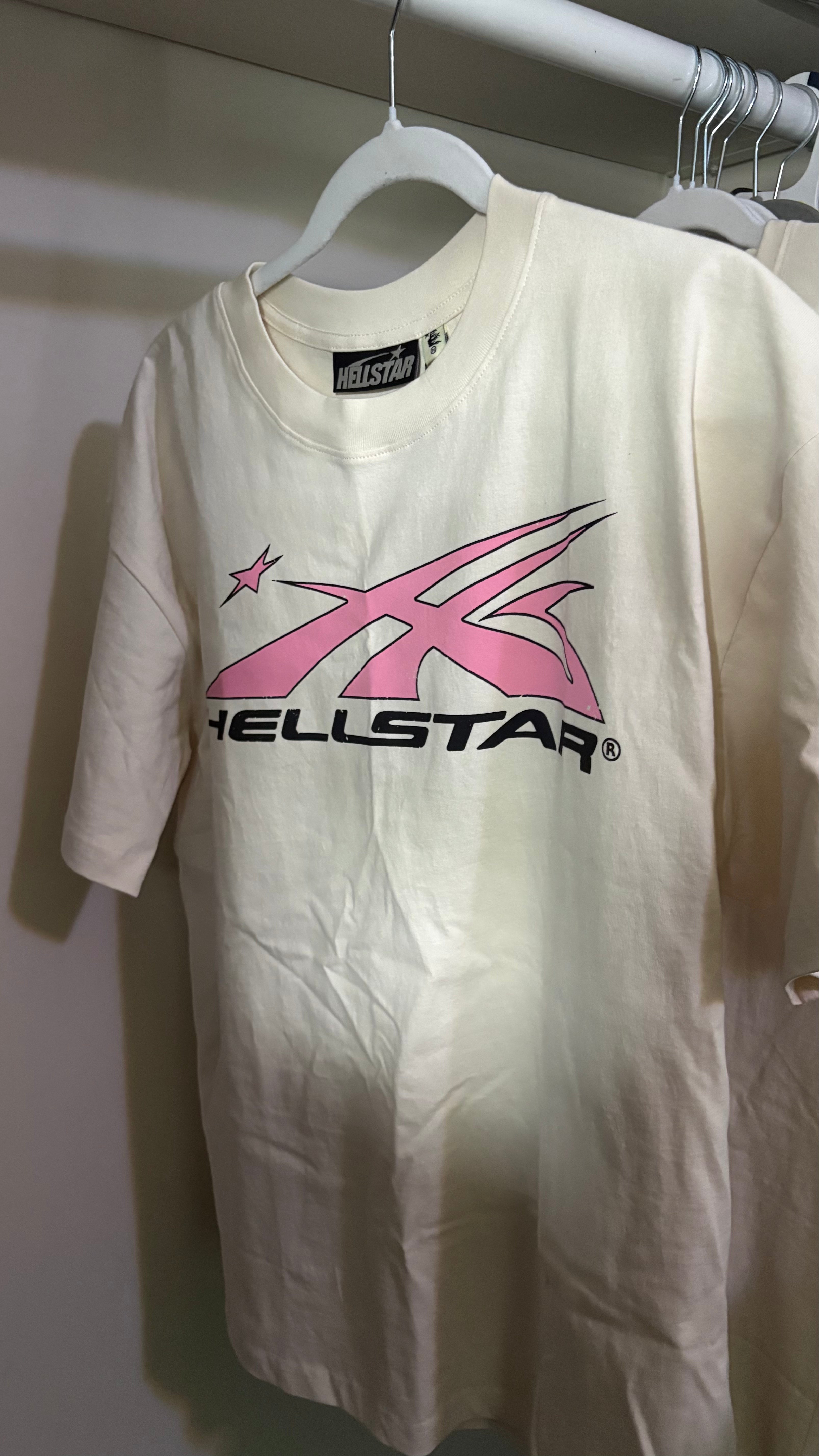 Hellstar Sport Logo T-Shirt 'White/Pink