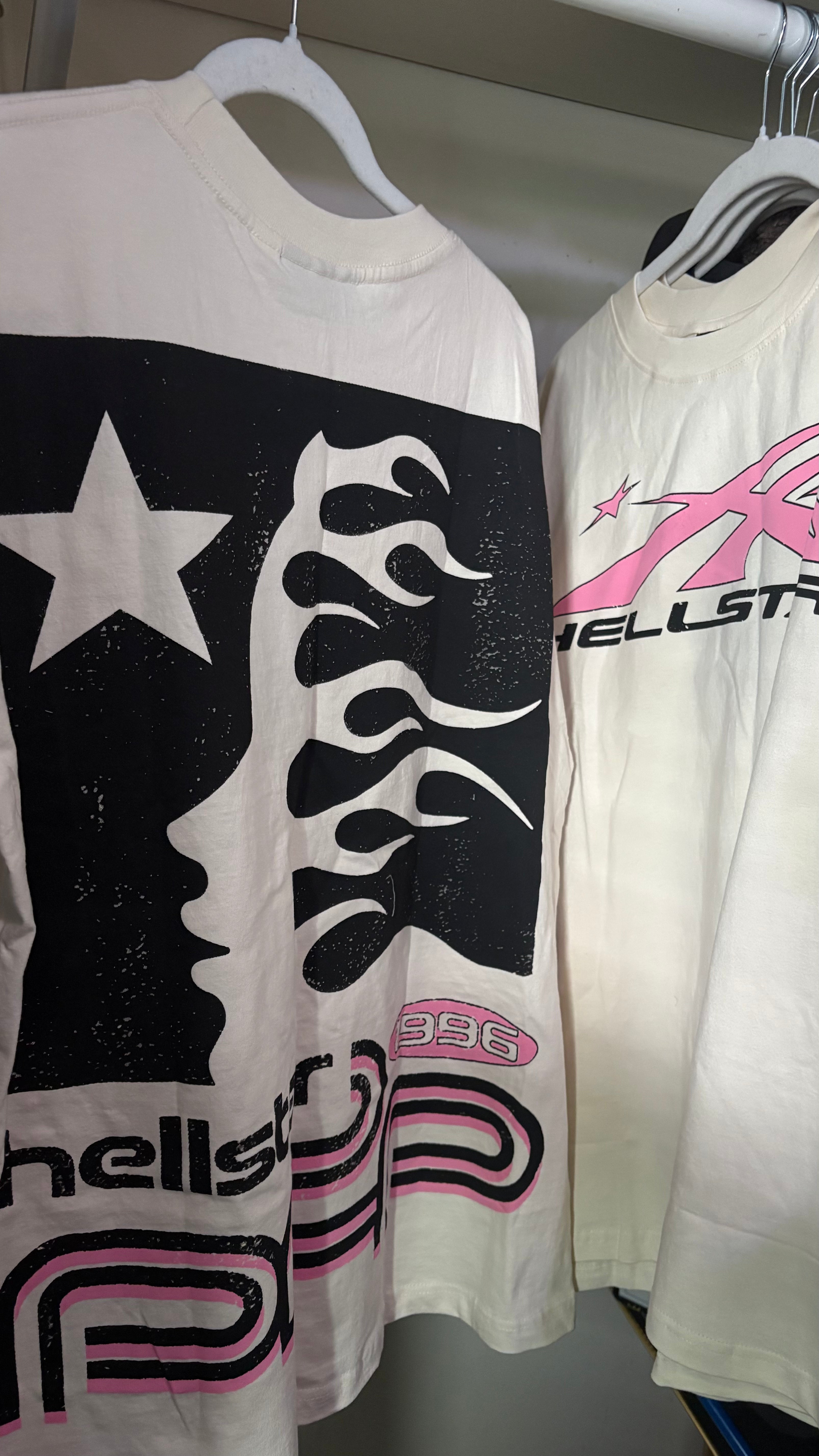 Hellstar Sport Logo T-Shirt 'White/Pink