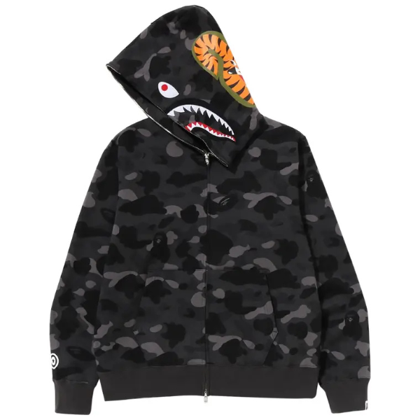 BAPE Color Camo Shark Full Zip Hoodie 'Black'