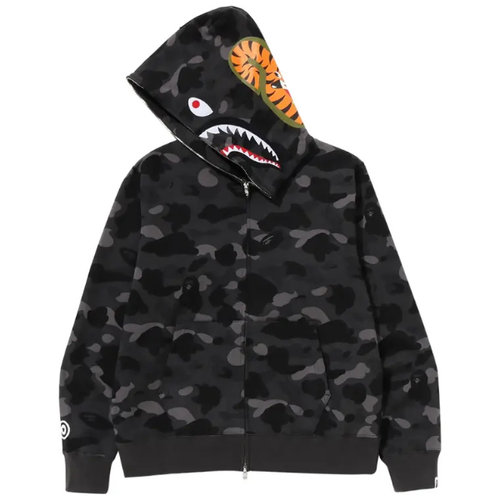 BAPE Color Camo Shark Full Zip Hoodie 'Black'