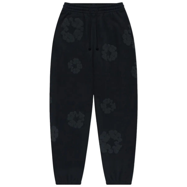 Denim Tears Cotton Wreath Sweatpants 'Black Monochrome'