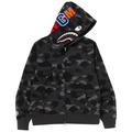 BAPE Color Camo Shark Full Zip Hoodie 'Black'