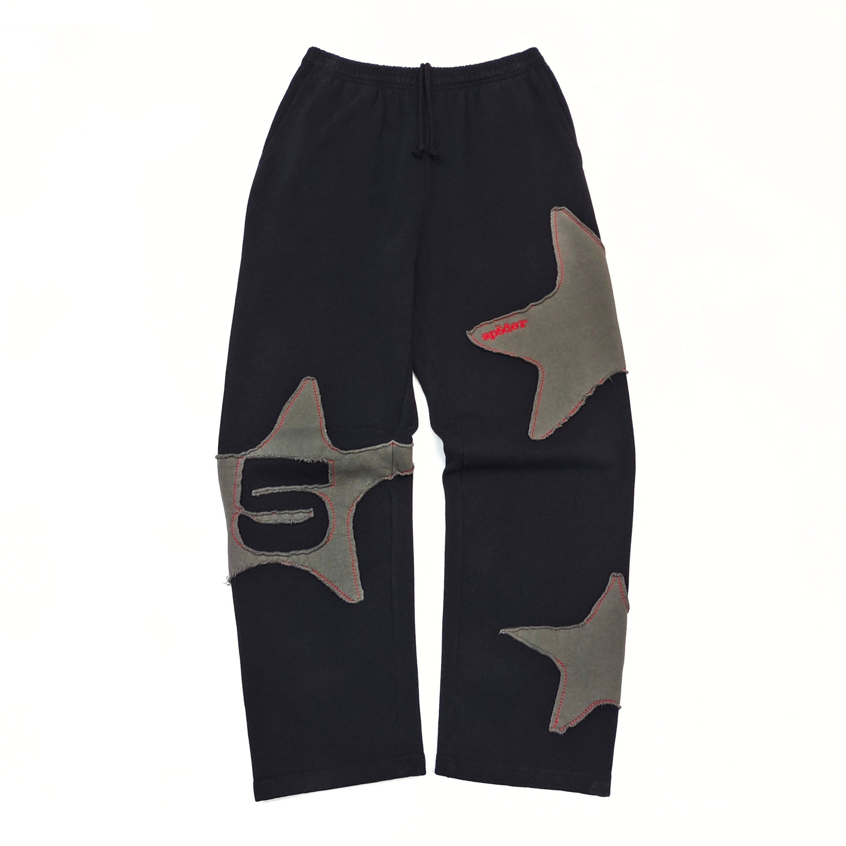 Sp5der Big Star Wide Leg Sweatpant 'Black'