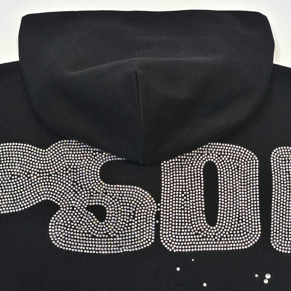 Sp5der Rhinestone Silk Hoodie