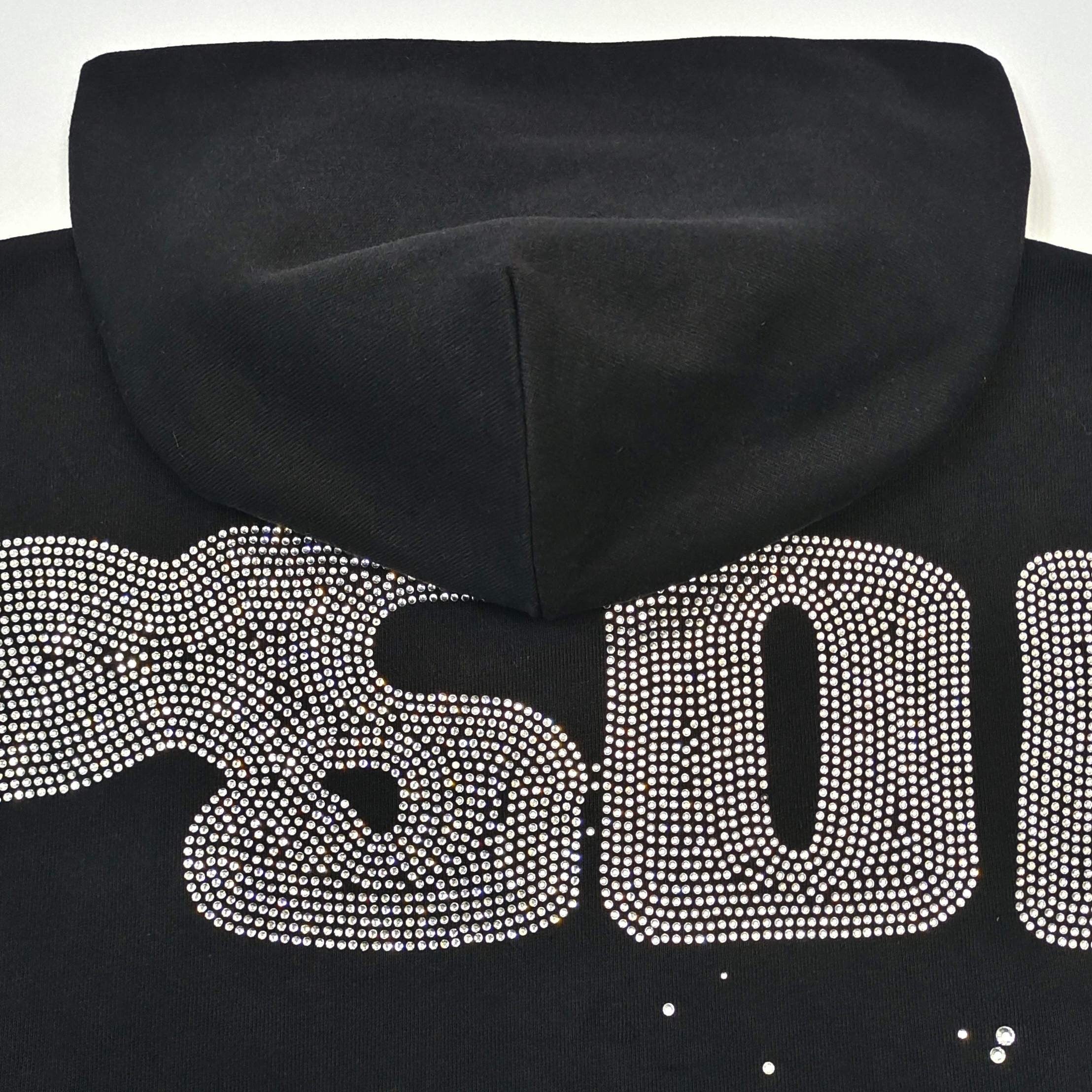 Sp5der Rhinestone Silk Hoodie