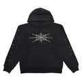 Sp5der Rhinestone Silk Hoodie